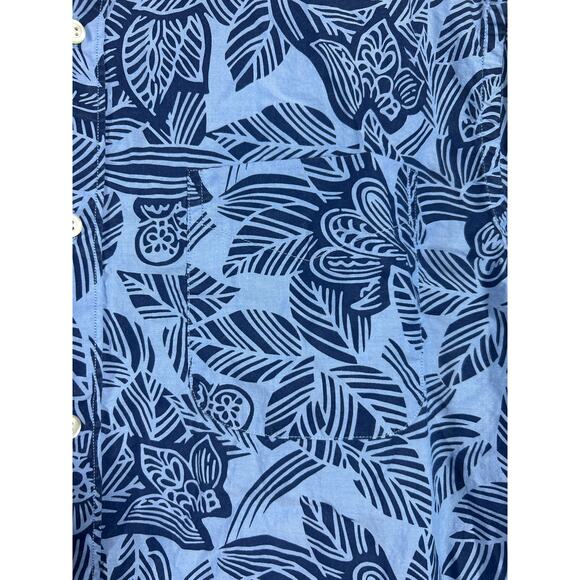 Bonobos Button Up XL Blue Tropical Palm Print Long Sleeve Standard Fit - Picture 5 of 12